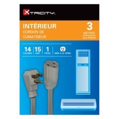 Air Conditioner Extension Cord - 3 m - Grey