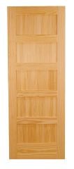 Porte en pin massif Shaker, 1 3/8" x 30" x 80"