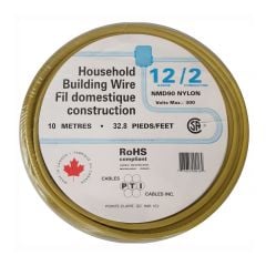 Household Building Wire - 12/2 NMD90 - 20 A - Yellow - 10 m