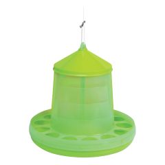 Mangeoire suspendue en plastique pour volaille, 457 mm x 425 mm, 12 kg (26,5 lb), vert lime