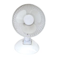 Ventilateur à clip, blanc, 6"