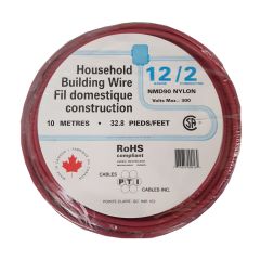 Household Building Wire - 12/2 NMD90 - 20 A - Red - 10 m