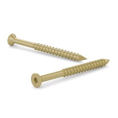 Concrete Screw with Gold Seal Coating - Flat Head - 3/16" x 2 3/4" - 50/Pkg