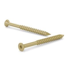 Concrete Screw with Gold Seal Coating - Flat Head - 3/16" x 2 3/4" - 10/Pkg