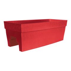 Jardinière de rampe Harmony, 27", rouge