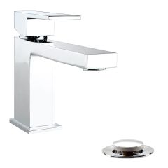 Robinet de lavabo Quadrato, 1 manette, entraxe de 4", chrome poli