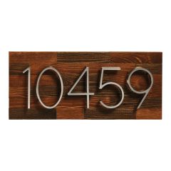 Plaque adresse en bois rustique