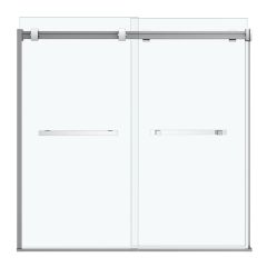 Sliding Tub Door - Duel - 56"-59" x 55 1/2" - Glass - Chrome