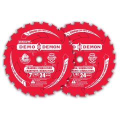 Circular Saw Blade - Framing & Demolition - 7 1/4" - 24 Teeth - 2/Pkg