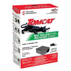 Rat killer refillable bait station