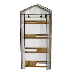 4-Shelf Wooden Greenhouse -  28" x 62" x 9"