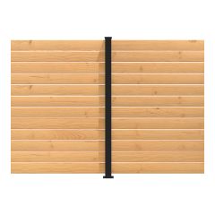 Line Post Kit - Privacy Screen - Aluminum - 72" x 3" - Black - C6 - 31 Pieces