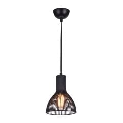 Luminaire suspendu à 1 lumière Carlton, 25 cm, noir