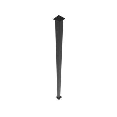 Matte Black Steel Blank Post - 2" x 76" x 2" -  Aera - Black