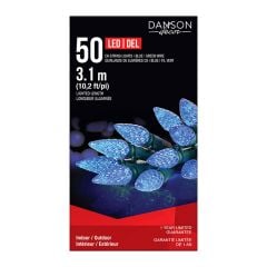 Set Of 50 C6 Led Lights - Blue - 10'