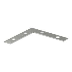 Flat Corner Plate - Zinc - 3"