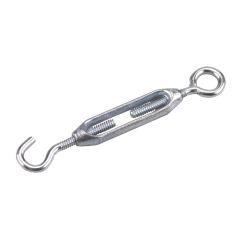 Hook by eye turnbuckle - Zinc - 3/16" x 5 1/2"