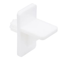 Support à tablette en plastique, blanc, 0,5" x 1", 8/pqt