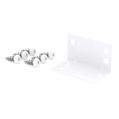 Large Corner Brace - White - 0.0359" x 1 3/4" x 3/4" - 4/Pkg