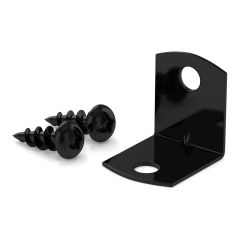 Large Corner Brace - Black zinc - 0.0359" x 3/4" x 3/4" - 4/Pkg