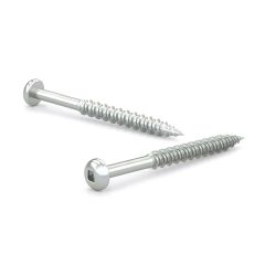 Zinc-Plated Wood Screws - Pan Head - #8 x 1" - 100/Pkg