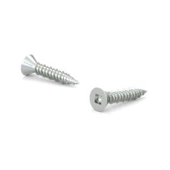 Zinc-Plated Wood Screws - Flat Head With Nibs - Zinc - 3/4" - 22/Pkg