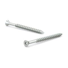 Zinc-Plated Wood Screws - Flat Head With Nibs - Zinc - 1 1/2" - 15/Pkg