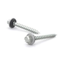 Roof Metal Screws - Hex Head with Steel and Neoprene Washer - #9 x 1" - 100/Pkg