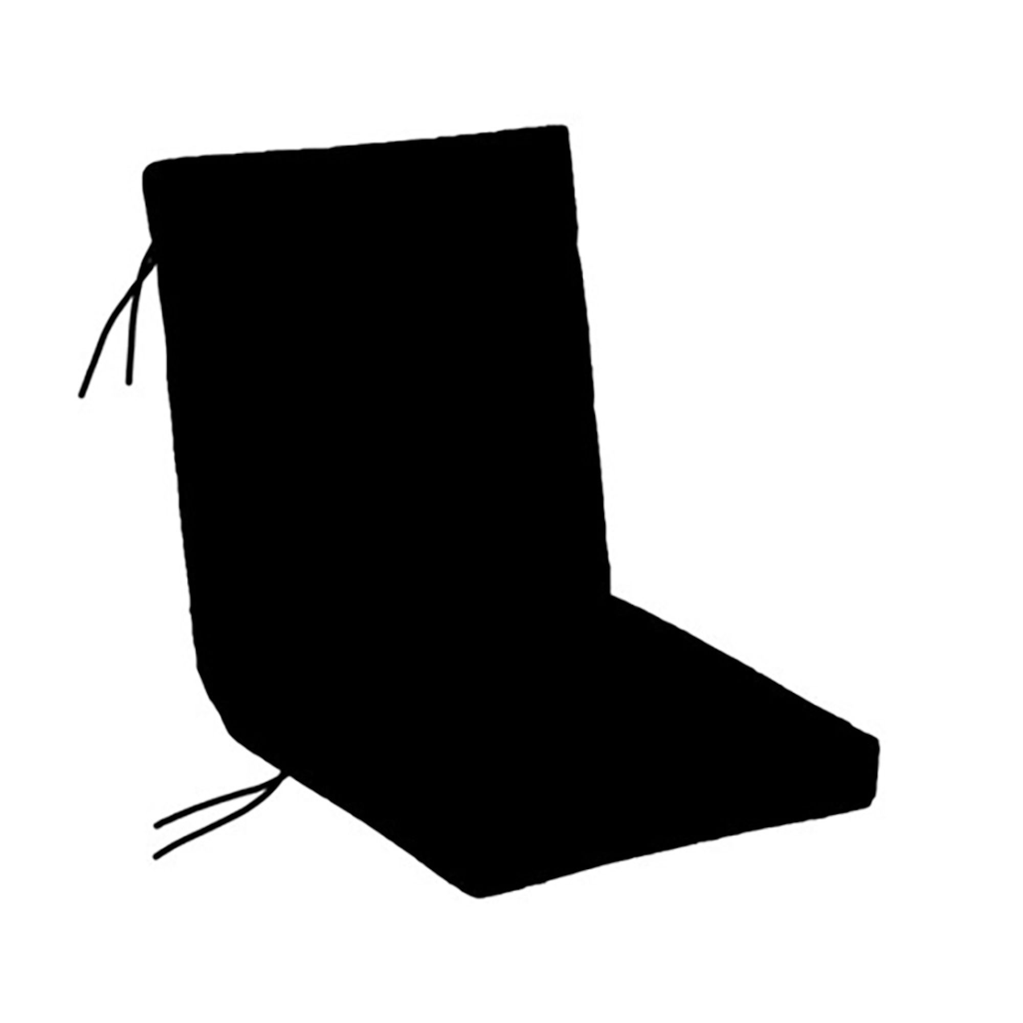 Coussin de chaise longue d'extérieur Bazik en polyester noir 73 x 23 x 4 po