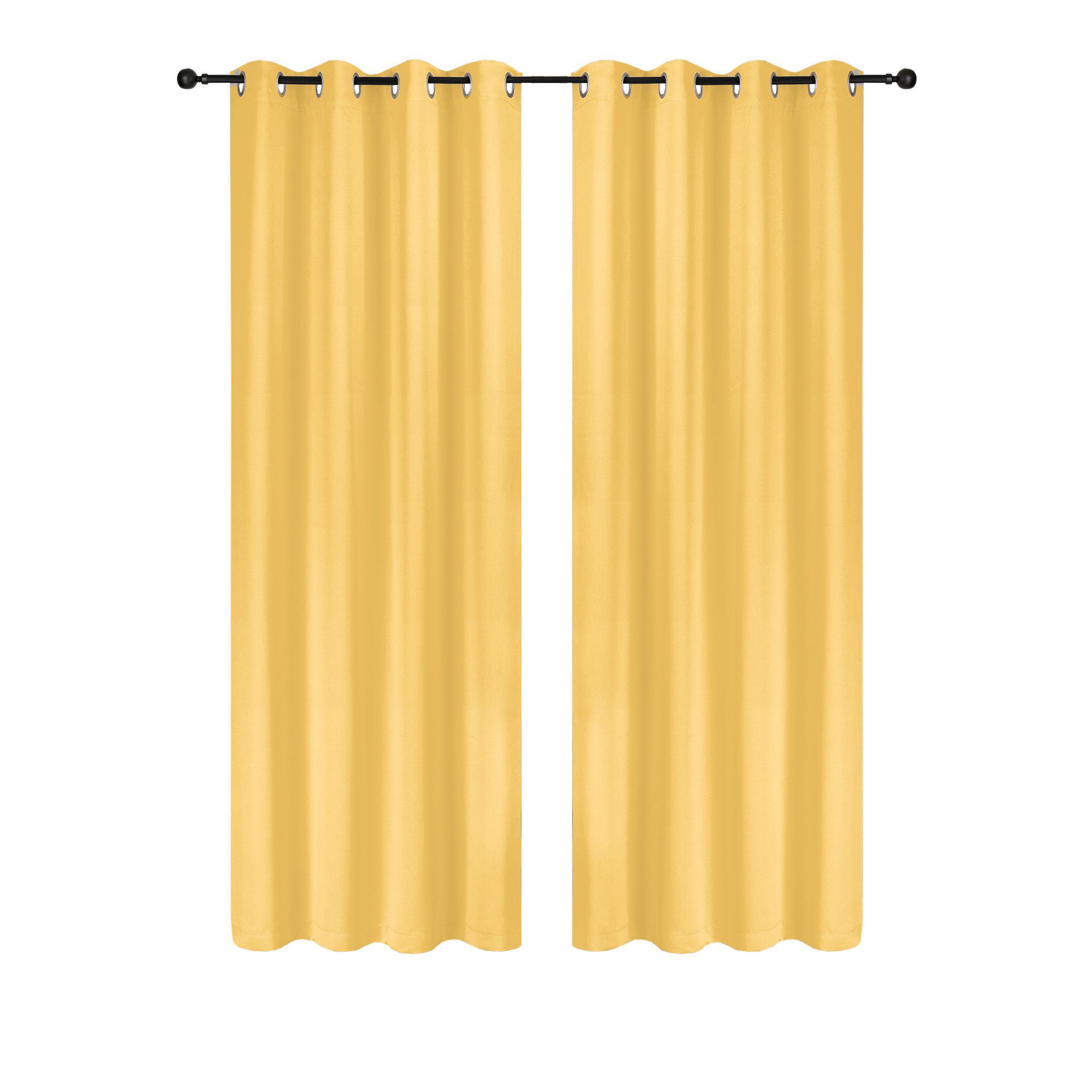Total Blackout Curtain with Metal Grommets 84 L - Mustard from SAFDIE | BMR