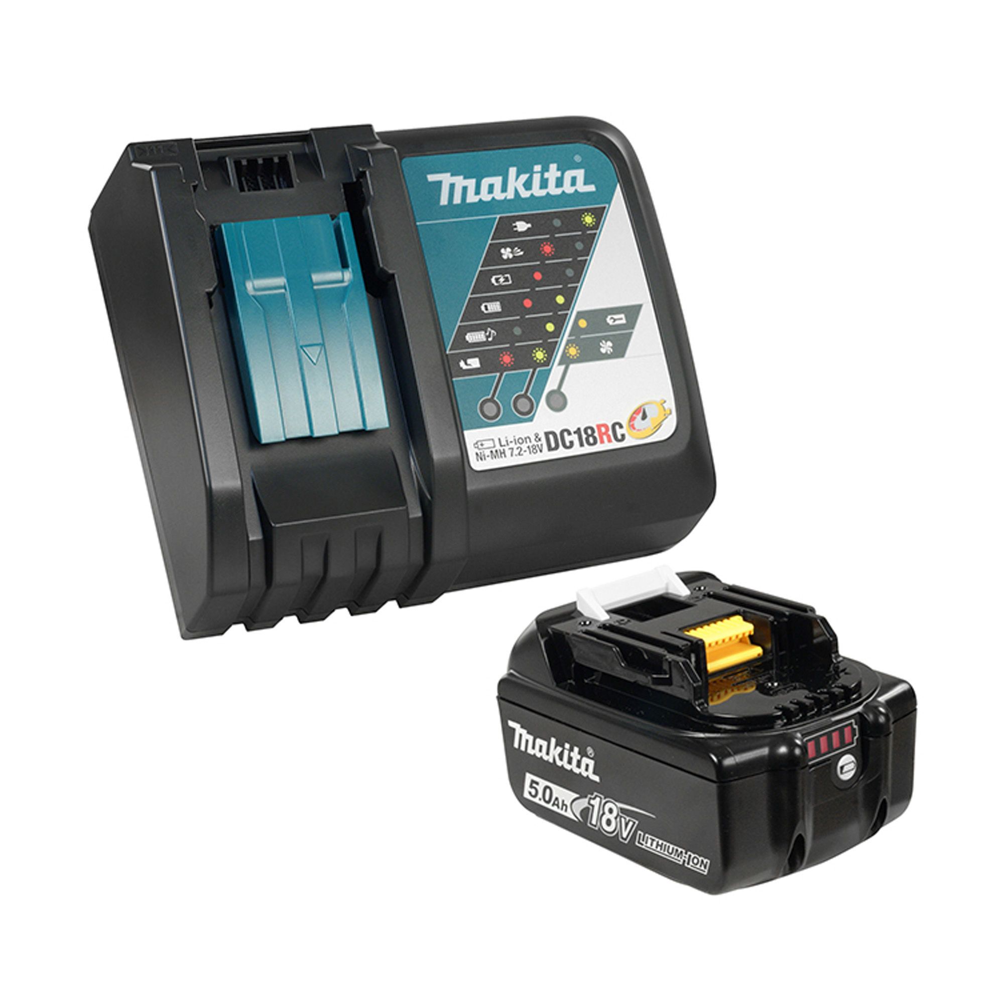 Makita 18V Energy Kit avec double chargeur et quatre batteries 5 Ah