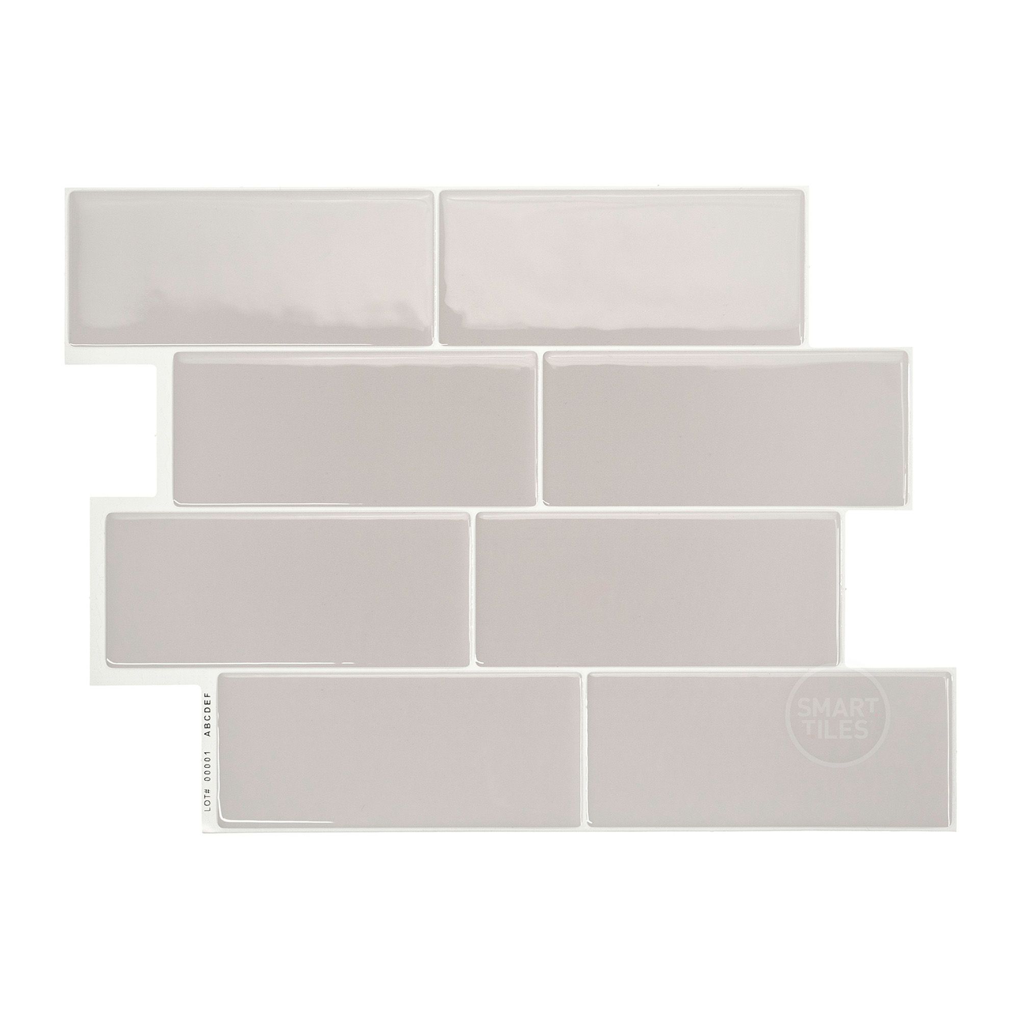 White Subway Peel and Stick Wall Tiles - 4 Pack