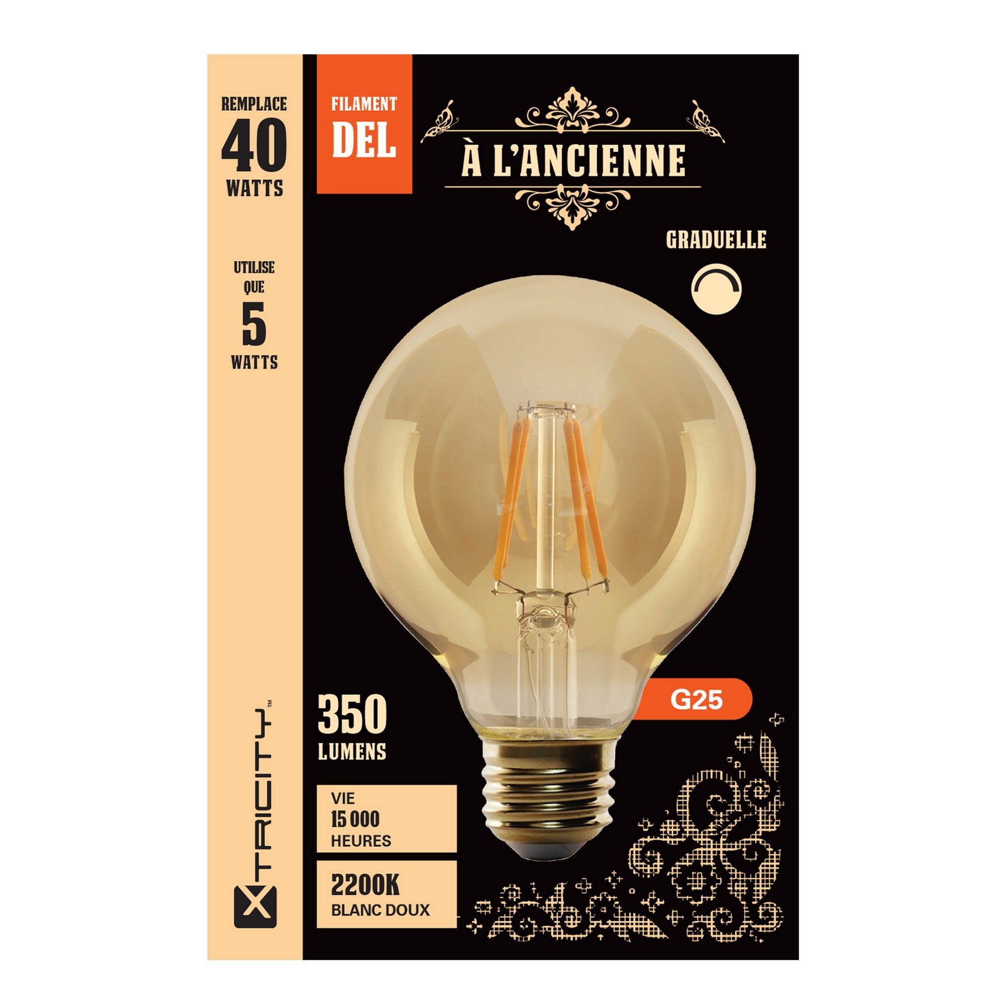 Ampoule DEL A19 5 W Jaune anti-insectes - Canac