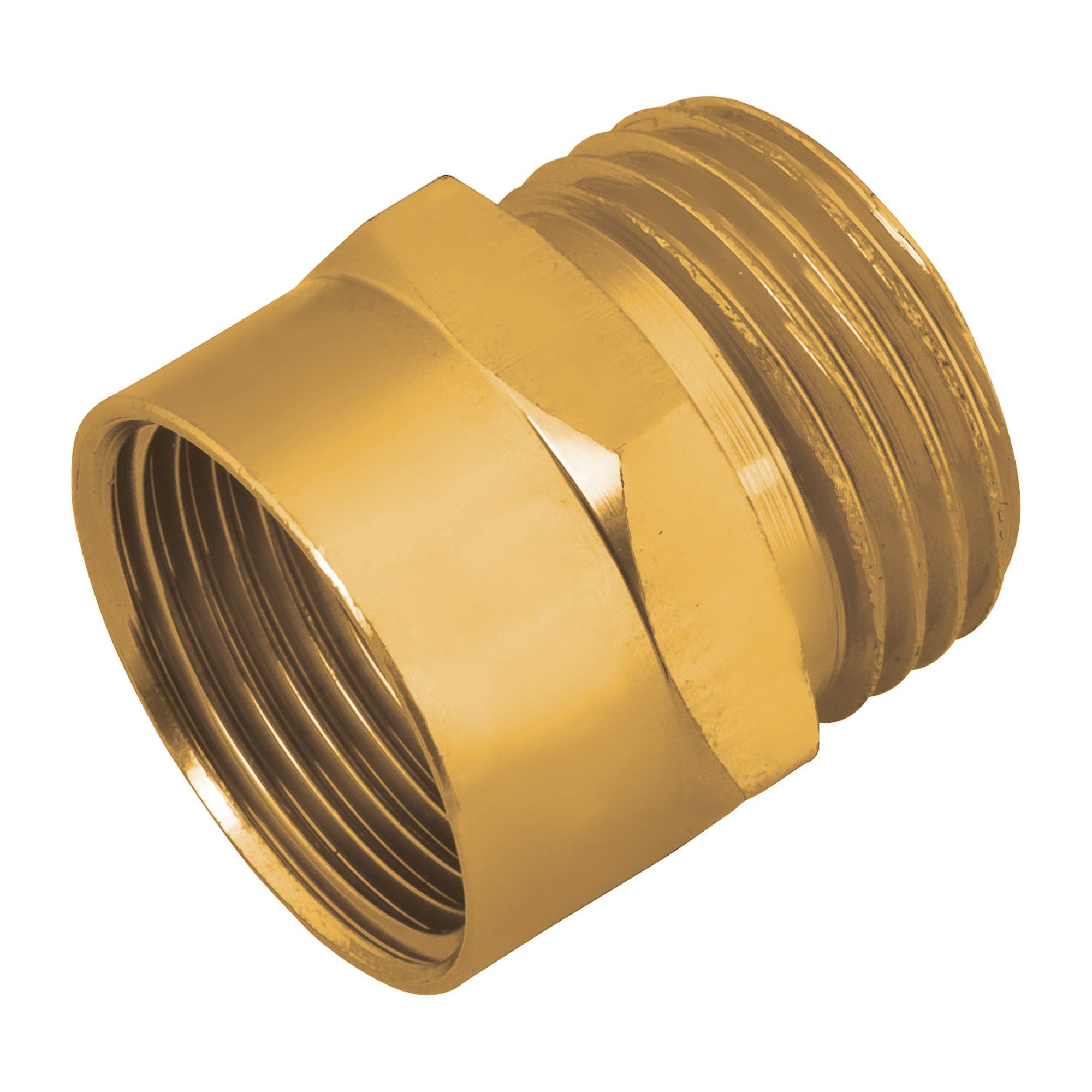 3/4 Brass Coloured Aluminum Hose Connector from BOTAFLORA