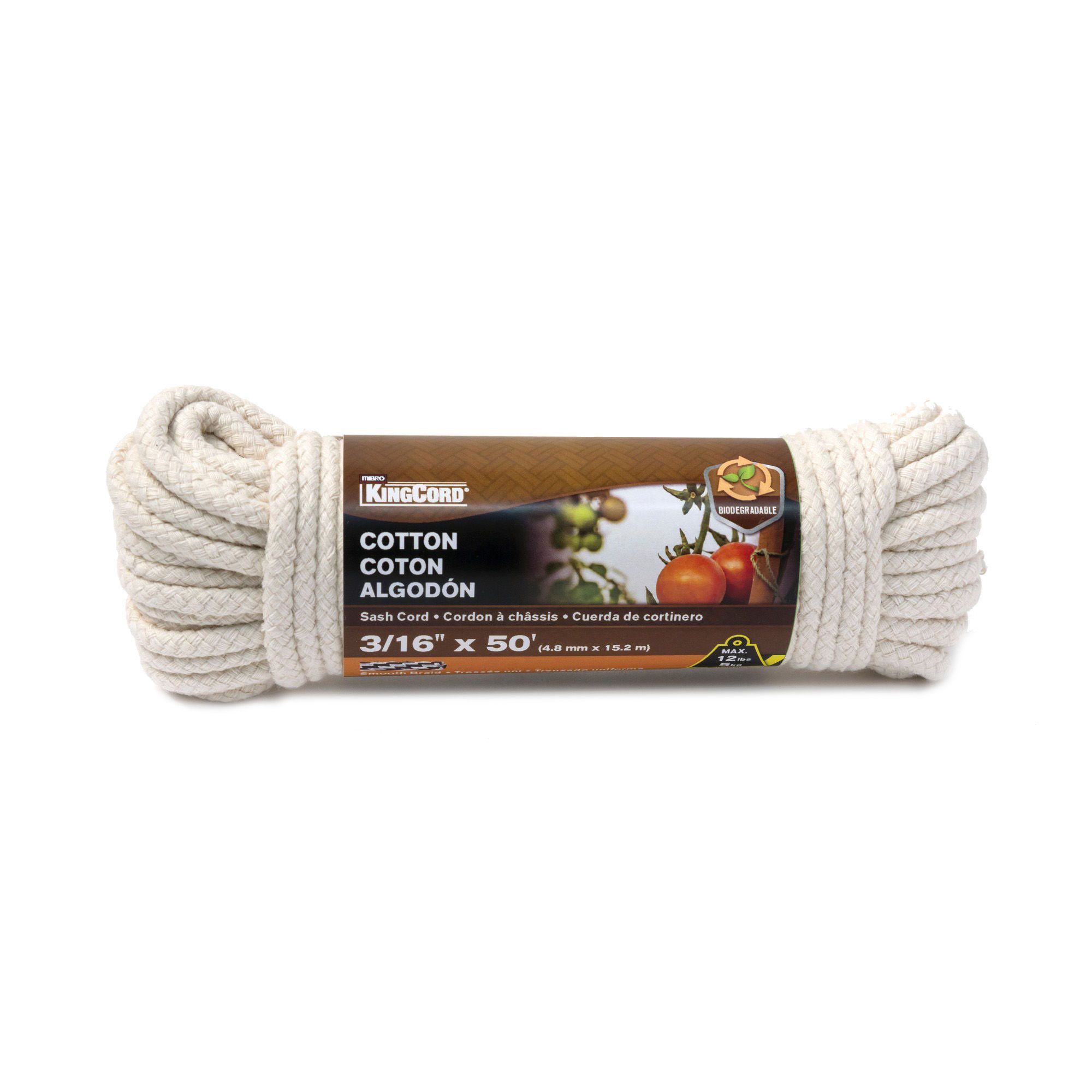2pcs 10m Corde de coton doux, corde longue polyvalente épaisse utilitaire  cordon tressé pour le camping jardinage Attacher Artisanat