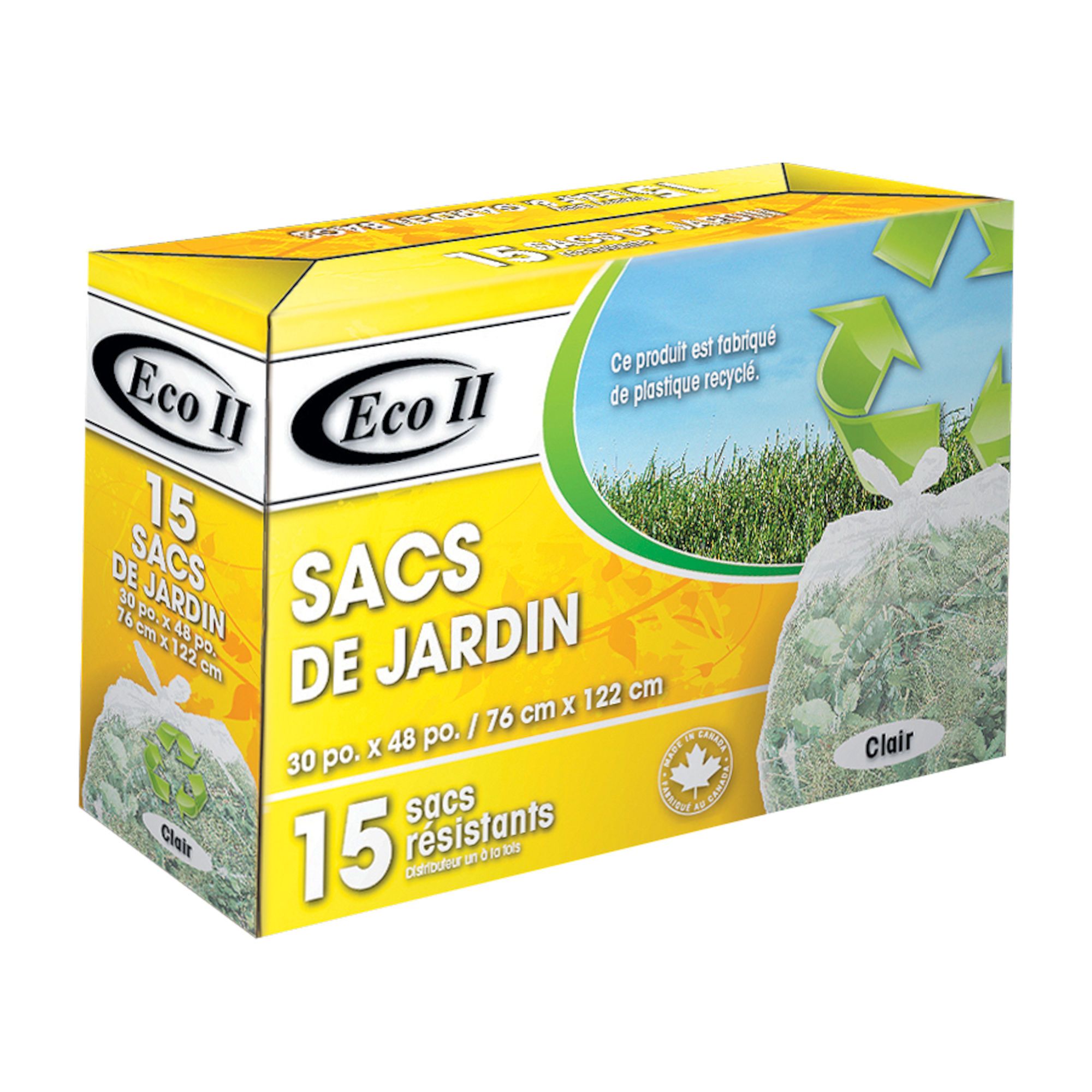 ECO II Sacs pour jardin/feuilles, paquet de 15, 121 l 30015-2