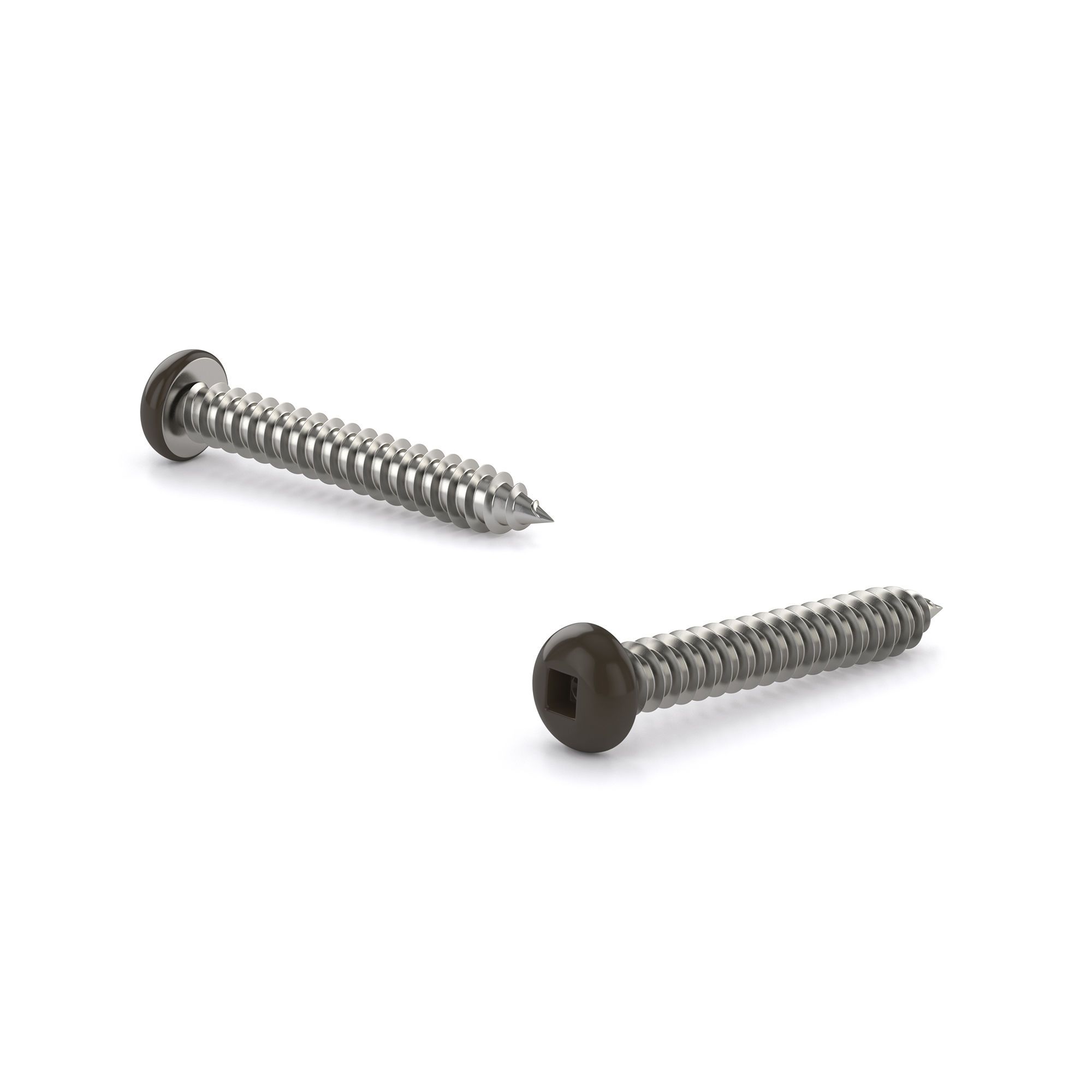 Wood Screw #8 White Pan Washer, Square Drive
