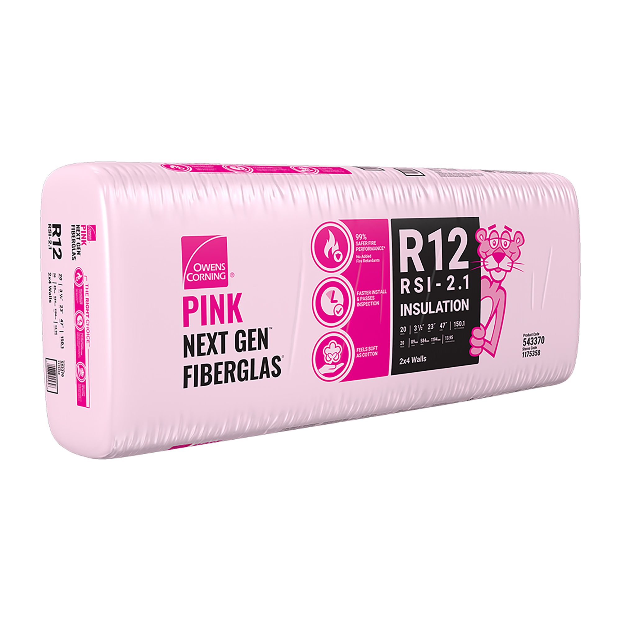 R-12 Pink Next Gen Fiberglas Insulation - 23