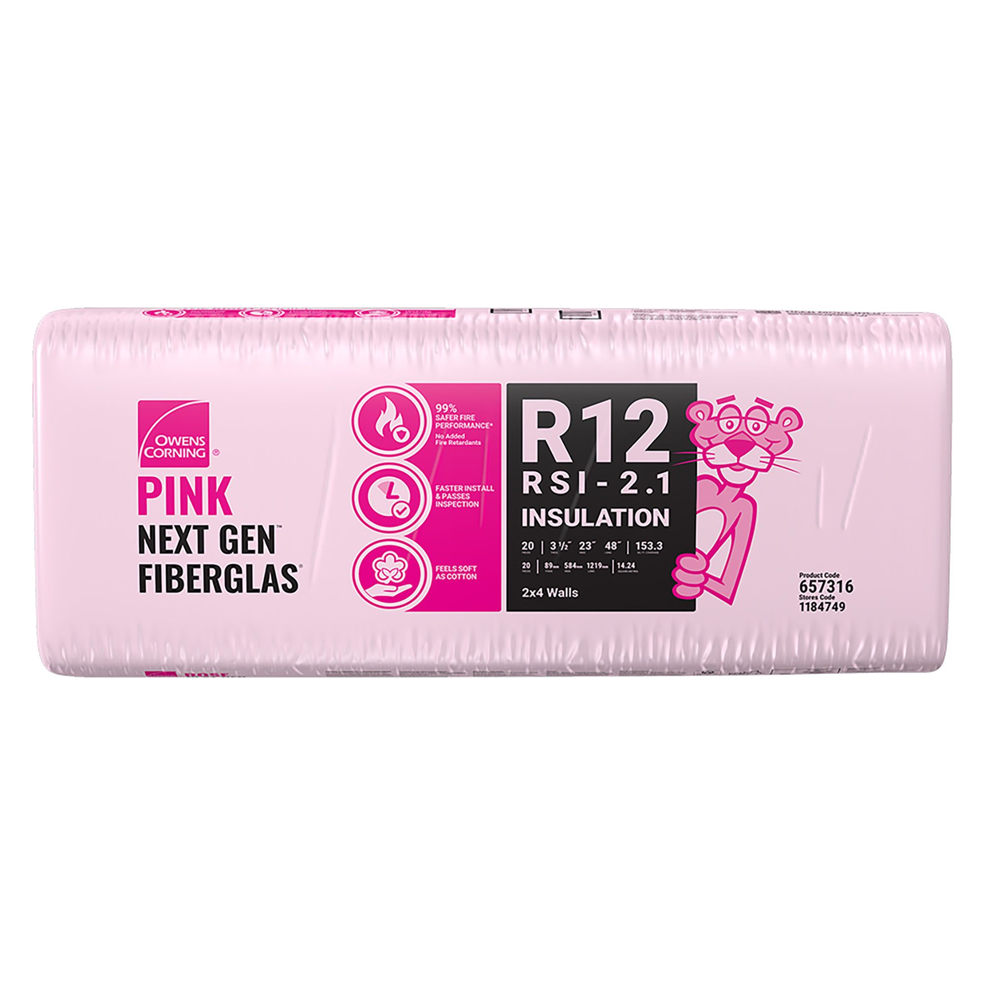 R 12 Pink Next Gen Fiberglas Insulation 23