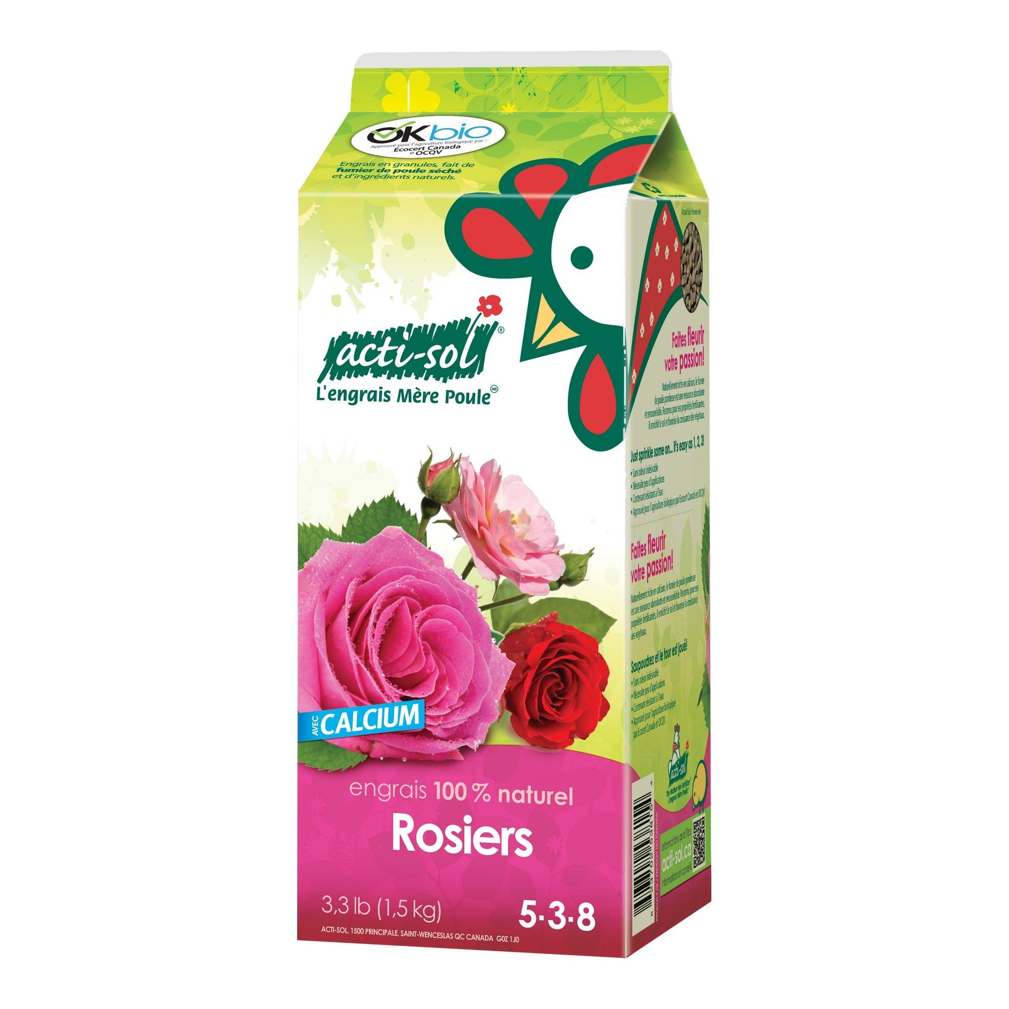 Rose bushes fertilizer 5-3-8 - 1.5 kg from ACTI-SOL