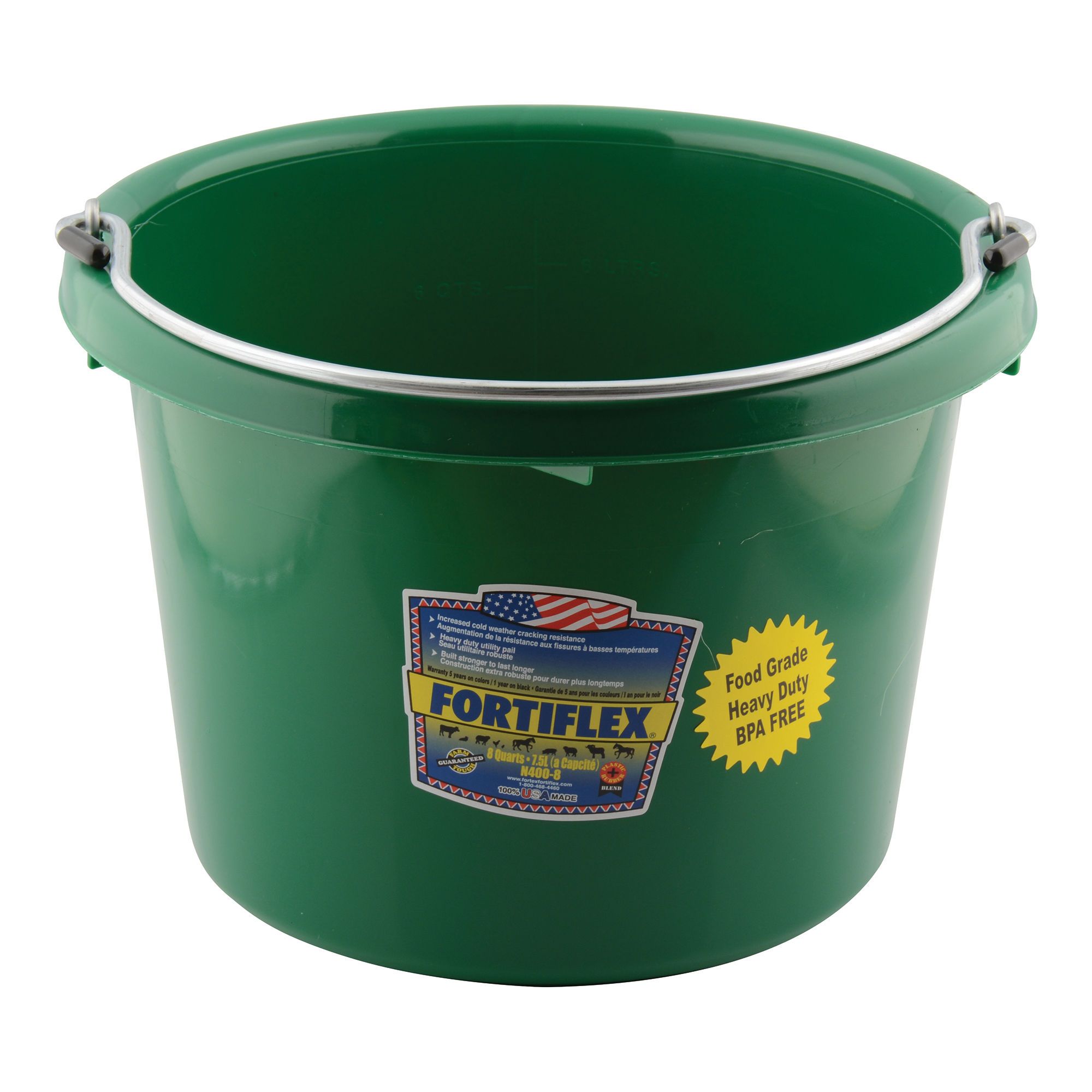 Fortiflex Multipurpose Bucket - Green - 7.5 L - 10