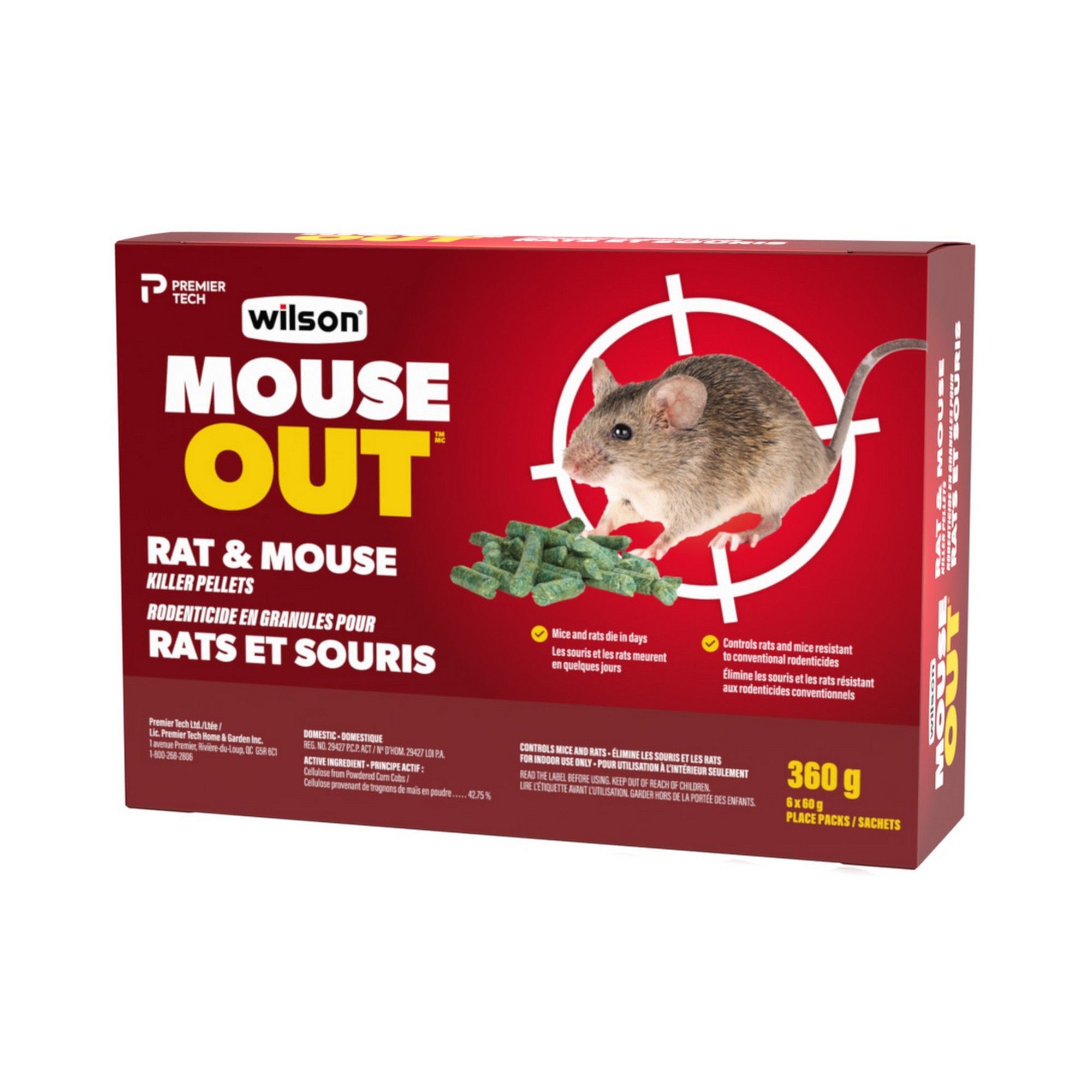 EMEROD 5 KG, poudre répulsive anti souris, rat, fouine pour comble