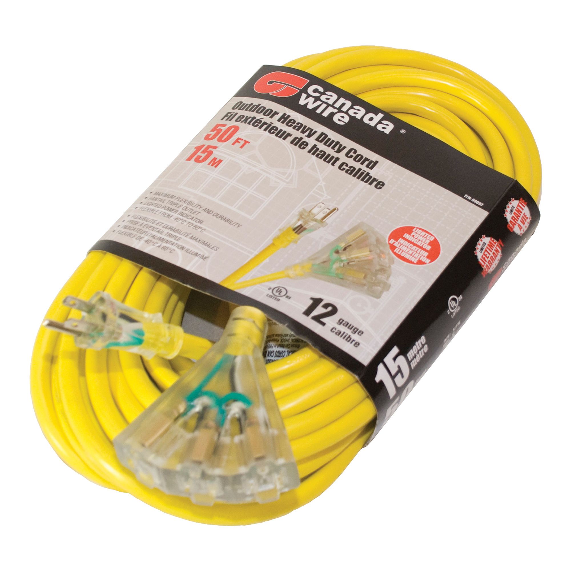 Outdoor Extension Cord - 12/3 - 15 A - 125 V - 50' from CANADA