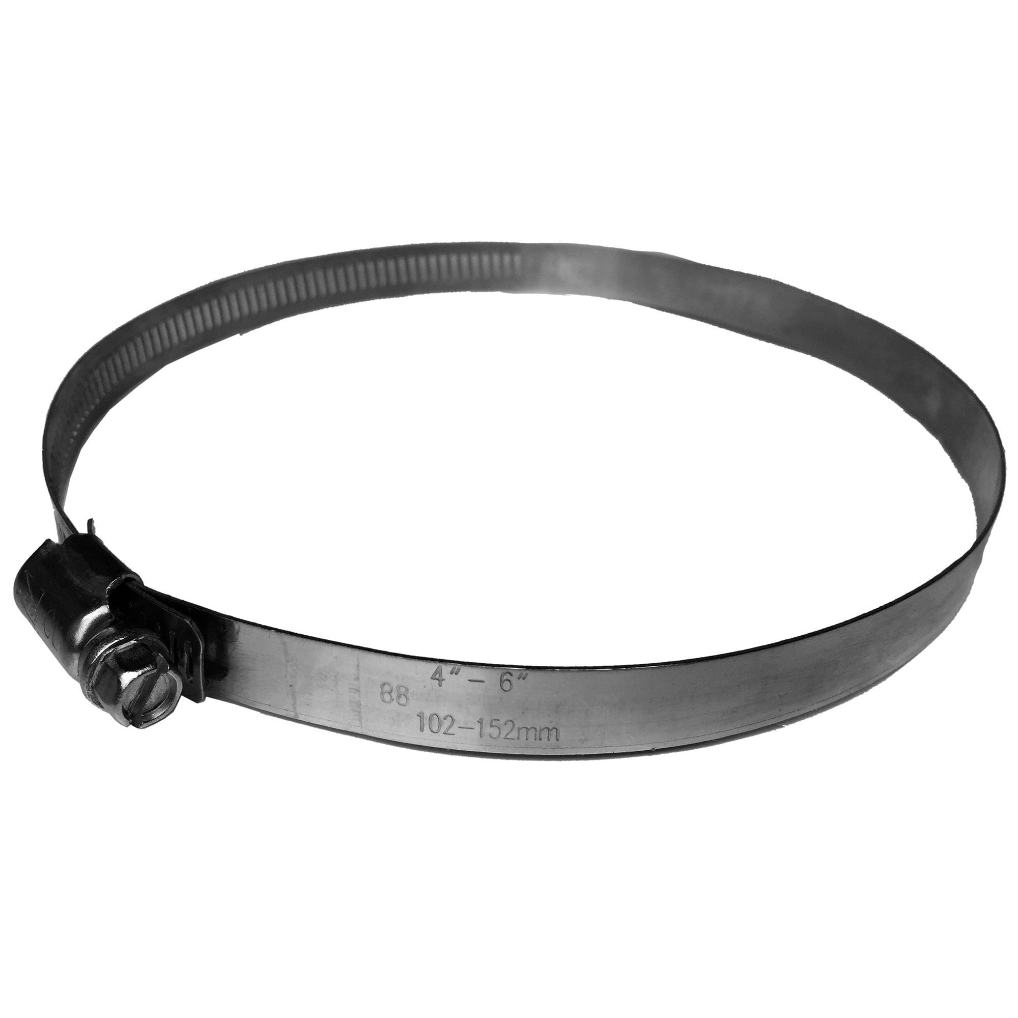 Stainless steel hose clamp with screw