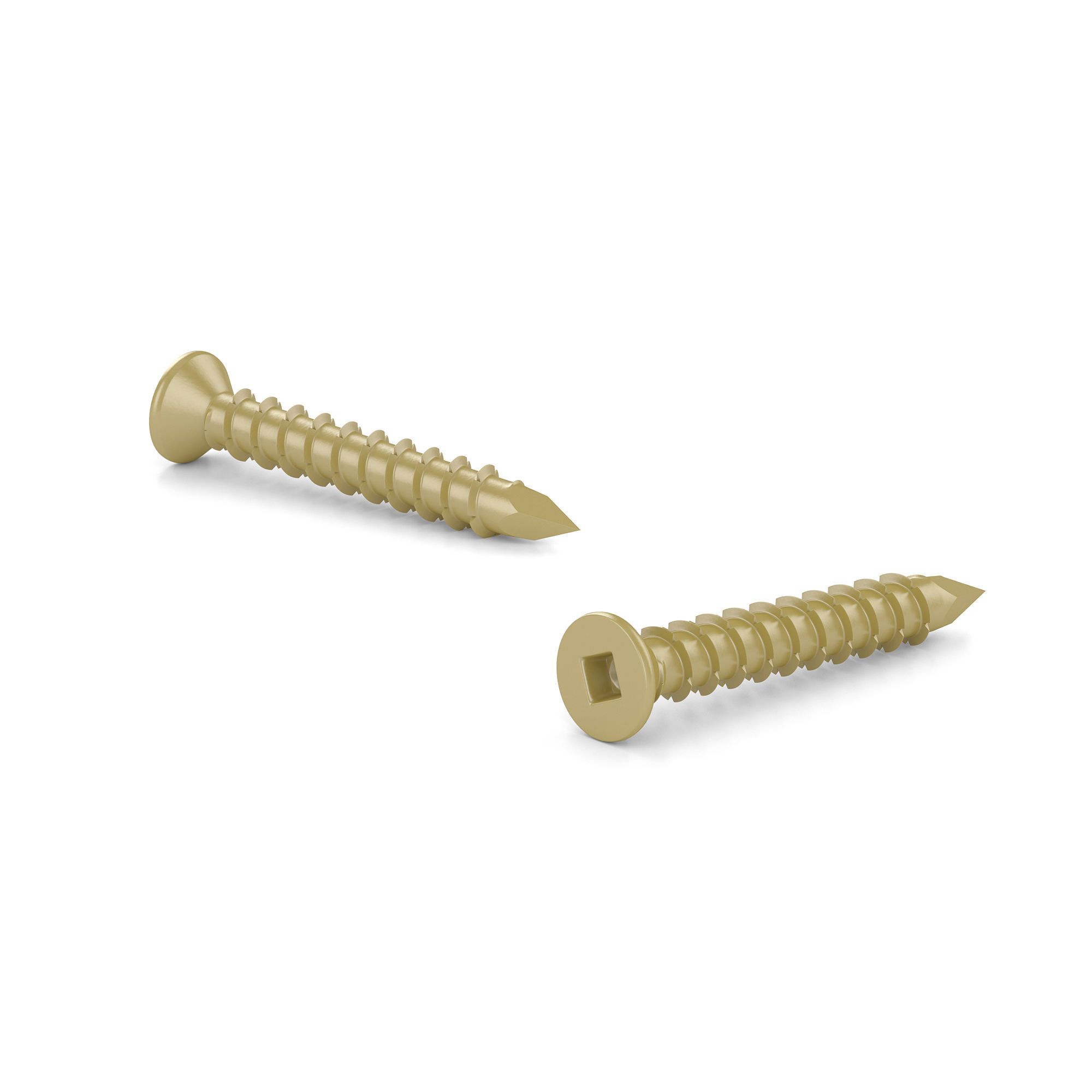 Concrete Screw with Gold Seal Coating - Flat Head from RELIABLE FASTENERS