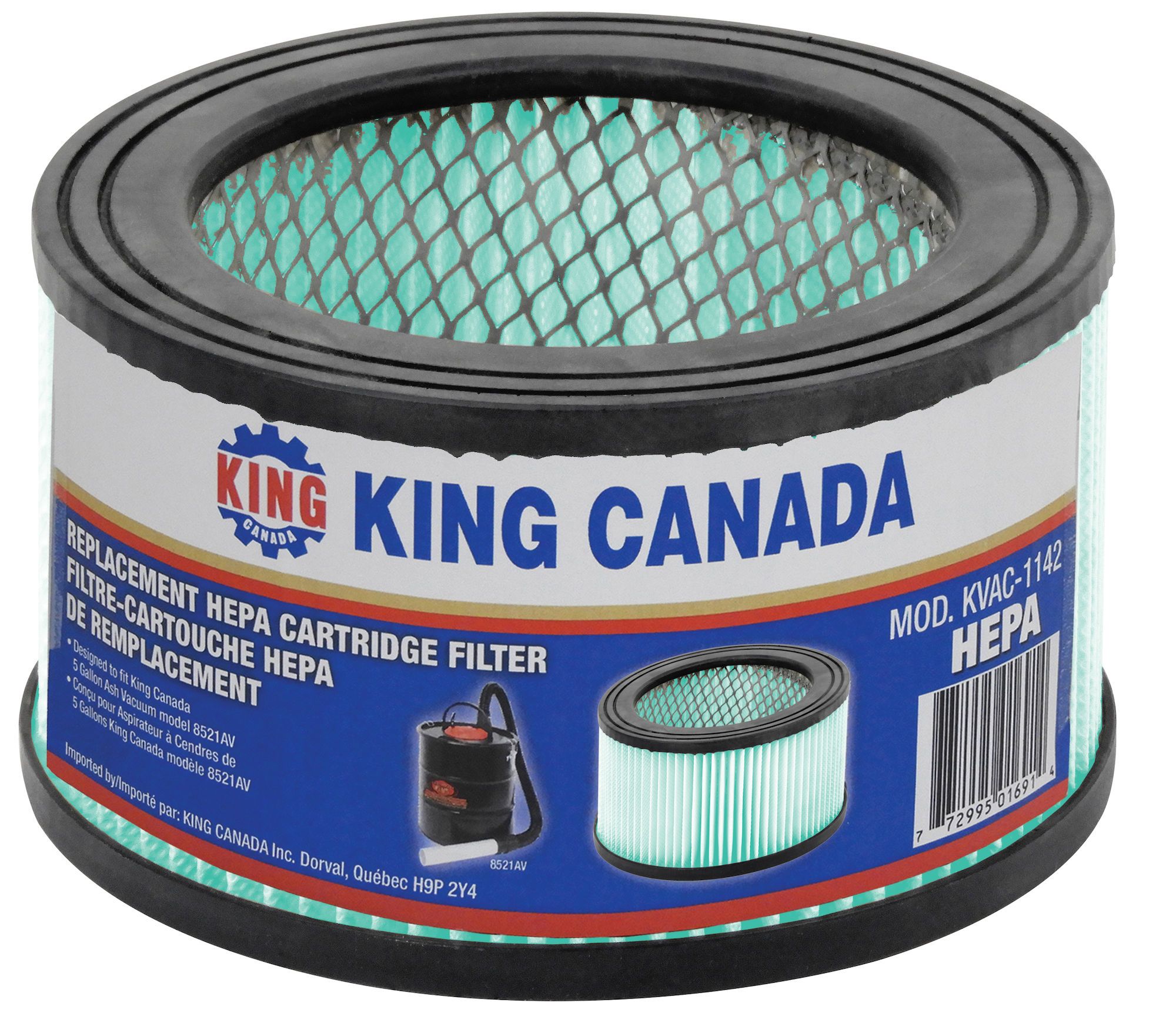 5 GALLON HEPA CARTRIDGE FILTER from KING CANADA