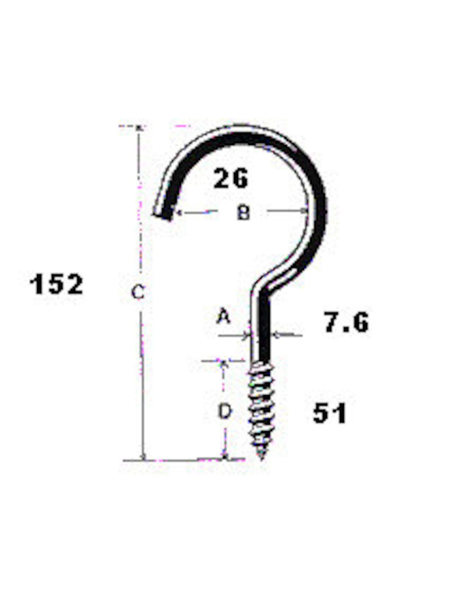  Lag Screw Hook, Zinc Plated, 0.5 Inch x 6 Inches  (Right-Threaded) : Industrial & Scientific