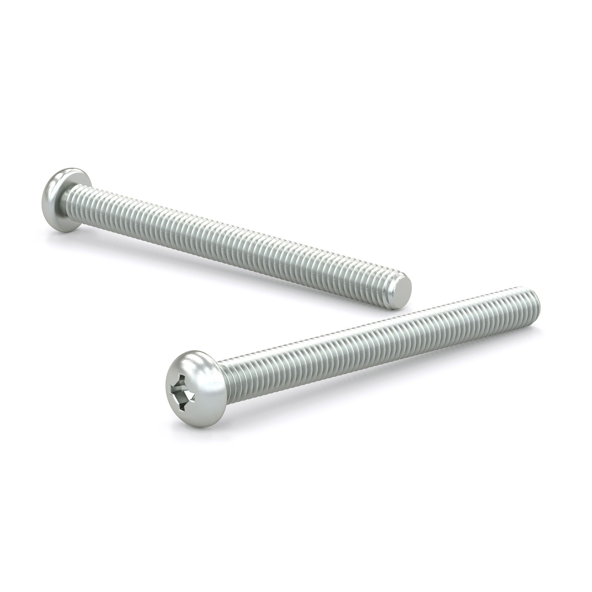 Zinc Plated Machine Screws Pan Head 2" 100/Pkg from RELIABLE