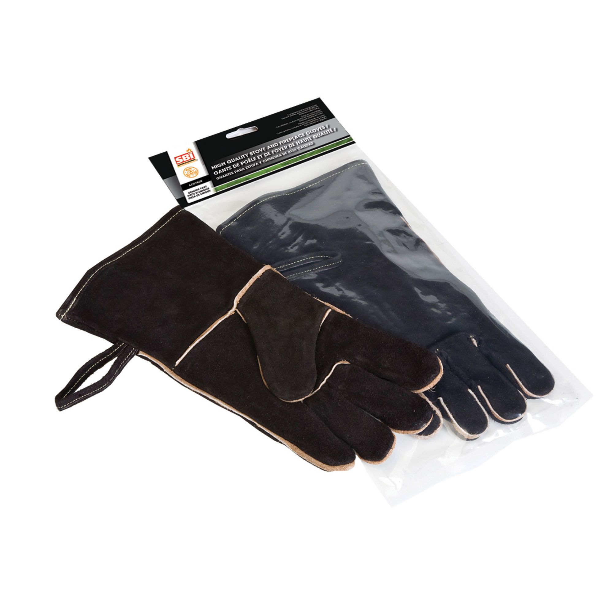 Acheter Kali 1 paire de gants de soudeur en cuir pour poêle à bois,  gantelets de feu de bûches