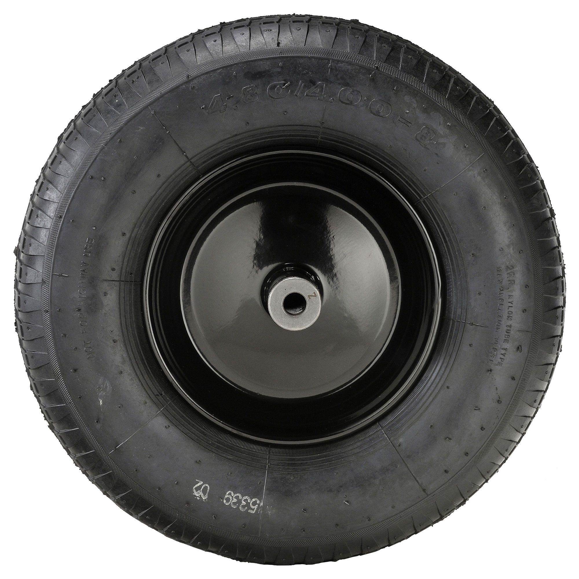 Ensemble de pneu de brouette, 4.10/3.50-4, pneu et roue à goujon 4PR 